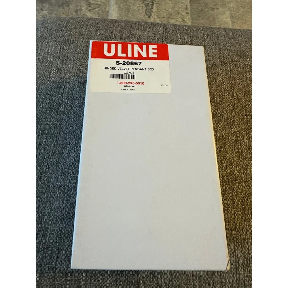 ULine Black Velvet Jewelry‎ necklace Box with White Outer Box Lot of 12 NIB